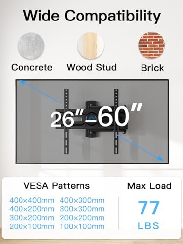 Full Motion TV Wall Mount Pipishell Review Best for 26-60 Inch TVs Full Motion TV Wall Mount Pipishell Review Best for 26-60 Inch TVs