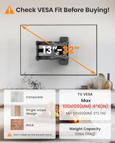 Full Motion TV Wall Mount Review IWORKBOARD Best Adjustable Bracket for 13-32 Inch Screens Full Motion TV Wall Mount Review IWORKBOARD Best Adjustable Bracket for 13-32 Inch Screens