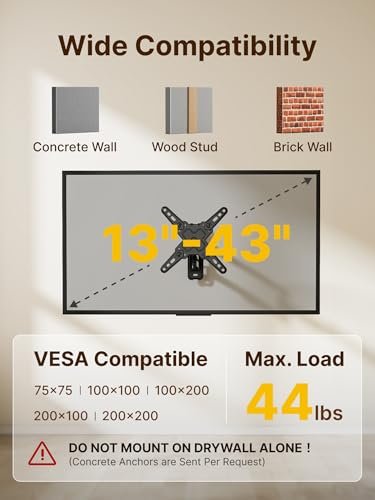 Full Motion TV Wall Mount Review monTEK HW1239BK Best for 13-43 Inch TVs Full Motion TV Wall Mount Review monTEK HW1239BK Best for 13-43 Inch TVs