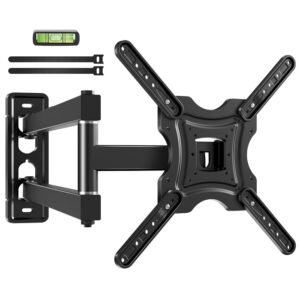 Full Motion TV Wall Mount, TV Mount for 26-55 inch LED TVs Monitors, Bracket with VESA 400x400mm up to 77lbs, Swivel Tilt Extension with Articulating Arms Full Motion TV Wall Mount, TV Mount for 26-55 inch LED TVs Monitors, Bracket with VESA 400x400mm up to 77lbs, Swivel Tilt Extension with Articulating Arms