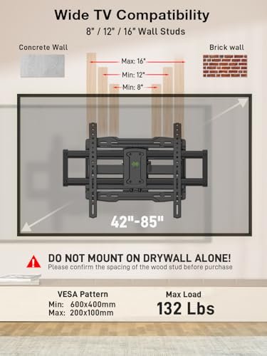 Full Motion TV Wall Mount USX MOUNT Review Best for 42-85 Inch TVs Full Motion TV Wall Mount USX MOUNT Review Best for 42-85 Inch TVs