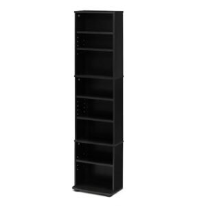 FURINNO JAYA Space Saving Multimedia Storage Tower, Espresso