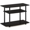 Furinno Turn-N-Tube No Tools 3-Tier Entertainment Center TV Stand for TV up to 32 Inch, Plastic Round Tubes, Espresso/black Furinno Turn-N-Tube No Tools 3-Tier Entertainment Center TV Stand for TV up to 32 Inch, Plastic Round Tubes, Espresso/black