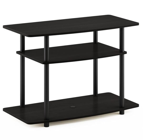 Furinno Turn-N-Tube No Tools 3-Tier Entertainment Center TV Stand for TV up to 32 Inch, Plastic Round Tubes, Espresso/black Furinno Turn-N-Tube No Tools 3-Tier Entertainment Center TV Stand for TV up to 32 Inch, Plastic Round Tubes, Espresso/black
