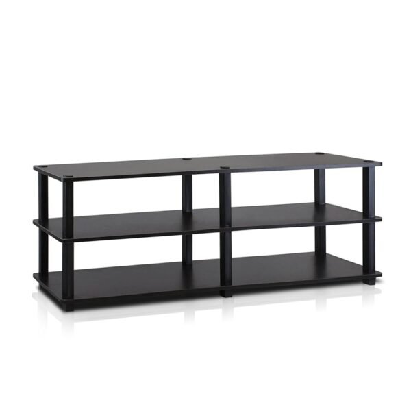Furinno Turn-S-Tube No Tools 3-Tier Entertainment TV Stands, Espresso/Black Furinno Turn-S-Tube No Tools 3-Tier Entertainment TV Stands, Espresso/Black