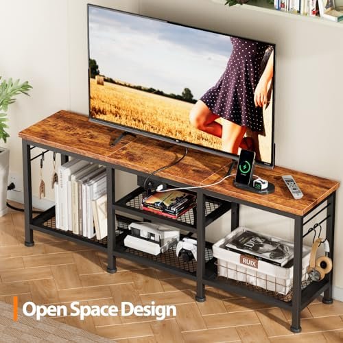 Furologee 47 Inch TV Stand Review Power Outlets and Rustic Storage Features Furologee 47 Inch TV Stand Review Power Outlets and Rustic Storage Features