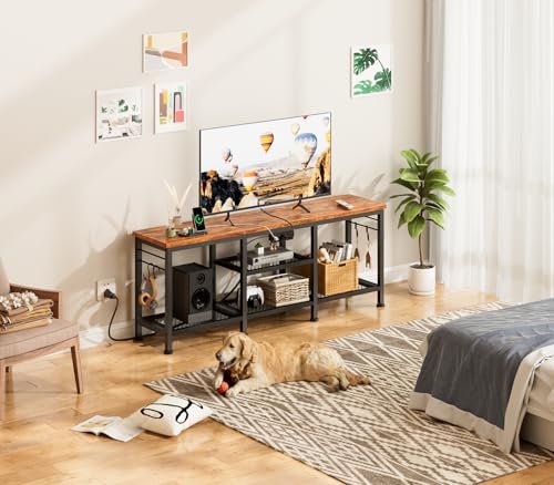 Furologee 47 Inch TV Stand Review Power Outlets and Rustic Storage Features Furologee 47 Inch TV Stand Review Power Outlets and Rustic Storage Features