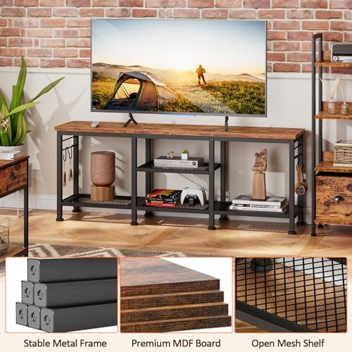 Furologee Rustic Brown TV Stand Review Best Entertainment Center for 55 Inch TVs Furologee Rustic Brown TV Stand Review Best Entertainment Center for 55 Inch TVs