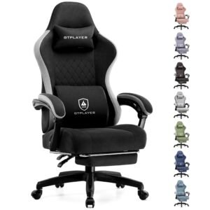 GTPLAYER Gaming Chair, Computer Office Chair with Pocket Spring Cushion, Linkage Armrests and Footrest, High Back Ergonomic Computer Chair with Lumbar Support Task Chair with... GTPLAYER Gaming Chair, Computer Office Chair with Pocket Spring Cushion, Linkage Armrests and Footrest, High Back Ergonomic Computer Chair with Lumbar Support Task Chair with...