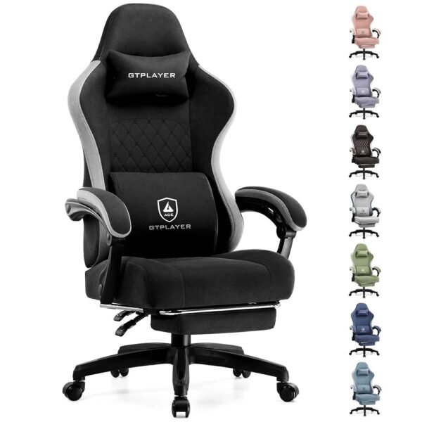 GTPLAYER Gaming Chair, Computer Office Chair with Pocket Spring Cushion, Linkage Armrests and Footrest, High Back Ergonomic Computer Chair with Lumbar Support Task Chair with... GTPLAYER Gaming Chair, Computer Office Chair with Pocket Spring Cushion, Linkage Armrests and Footrest, High Back Ergonomic Computer Chair with Lumbar Support Task Chair with...