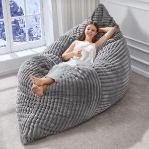 Hobestluk 3 in 1 Bean Bag Chair Giant Bean Bag Chairs Convertible Bean Bag Floor Cushion with Machine Washable Cover, Beanbag Chairs for Adult (Grey) Hobestluk 3 in 1 Bean Bag Chair Giant Bean Bag Chairs Convertible Bean Bag Floor Cushion with Machine Washable Cover, Beanbag Chairs for Adult (Grey)