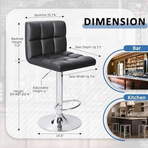 Homall PU Leather Barstools Review Modern Adjustable Swivel Kitchen Counter Seating Homall PU Leather Barstools Review Modern Adjustable Swivel Kitchen Counter Seating