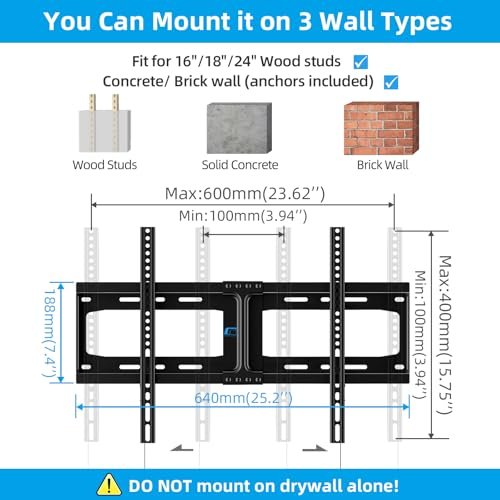 HOME VISION Fixed TV Wall Mount Review Best Space Saving Design for 32 to 86 Inch TVs HOME VISION Fixed TV Wall Mount Review Best Space Saving Design for 32 to 86 Inch TVs