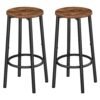 HOOBRO Bar Stools, Set of 2 Bar Chairs, Kitchen Round Height Stools with Footrest, Breakfast Bar Stools, Sturdy Steel Frame, for Dining Room, Kitchen, Party, Easy Assembly,... HOOBRO Bar Stools, Set of 2 Bar Chairs, Kitchen Round Height Stools with Footrest, Breakfast Bar Stools, Sturdy Steel Frame, for Dining Room, Kitchen, Party, Easy Assembly,...