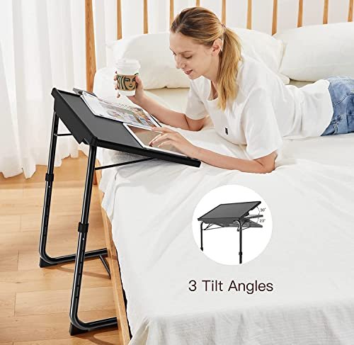 HUANUO Adjustable TV Tray Table Review Best Folding TV Dinner Tray for Bed Sofa HUANUO Adjustable TV Tray Table Review Best Folding TV Dinner Tray for Bed Sofa