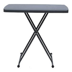 Iceberg Small Camping Personal Folding Table, Heavy Duty Utility Table, Adjustable Height, Charcoal, 19.5” L x 30” W x 28" H Iceberg Small Camping Personal Folding Table, Heavy Duty Utility Table, Adjustable Height, Charcoal, 19.5” L x 30” W x 28" H