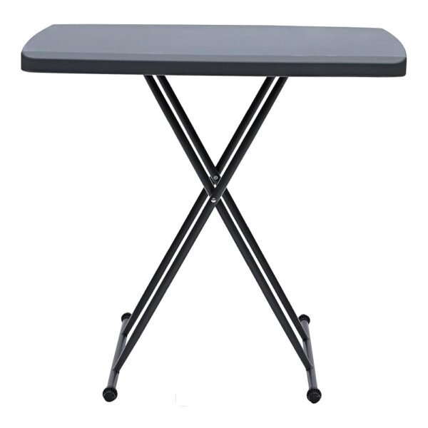 Iceberg Small Camping Personal Folding Table, Heavy Duty Utility Table, Adjustable Height, Charcoal, 19.5” L x 30” W x 28" H Iceberg Small Camping Personal Folding Table, Heavy Duty Utility Table, Adjustable Height, Charcoal, 19.5” L x 30” W x 28" H