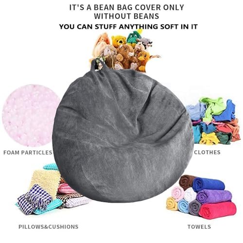 Kisoy Stuffed Animal Storage Bean Bag Cover Review Soft Corduroy Organizer Kisoy Stuffed Animal Storage Bean Bag Cover Review Soft Corduroy Organizer