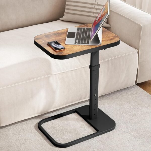 Kitstorack TV Tray Table, Adjustable Height & 90° Flip-Over Panel Design, Sofa Arm End Side Table for Eating Laptop Couch Bed Dinner or Small Spaces Kitstorack TV Tray Table, Adjustable Height & 90° Flip-Over Panel Design, Sofa Arm End Side Table for Eating Laptop Couch Bed Dinner or Small Spaces