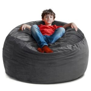 Kromax Large 3.5’ Bean Bag Chair for Kids, Teens, Adults, Memory Foam, Easy to Clean Washable Soft Suede Cover, Reinforced Zipper, Perfect for Living Room, Den, Bedroom, or... Kromax Large 3.5’ Bean Bag Chair for Kids, Teens, Adults, Memory Foam, Easy to Clean Washable Soft Suede Cover, Reinforced Zipper, Perfect for Living Room, Den, Bedroom, or...