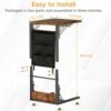 Kufutee Folding TV Tray Table Review Portable Rustic Brown C Shaped Side Table Kufutee Folding TV Tray Table Review Portable Rustic Brown C Shaped Side Table