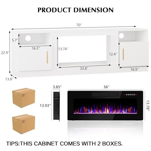 LEMBERI 70-MTTV Fireplace TV Stand Review Modern Media Console with LED Light LEMBERI 70-MTTV Fireplace TV Stand Review Modern Media Console with LED Light