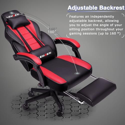 LEMBERI Charles Video Game Chair Review Big Tall Comfortable Gamer Seat with Footrest LEMBERI Charles Video Game Chair Review Big Tall Comfortable Gamer Seat with Footrest