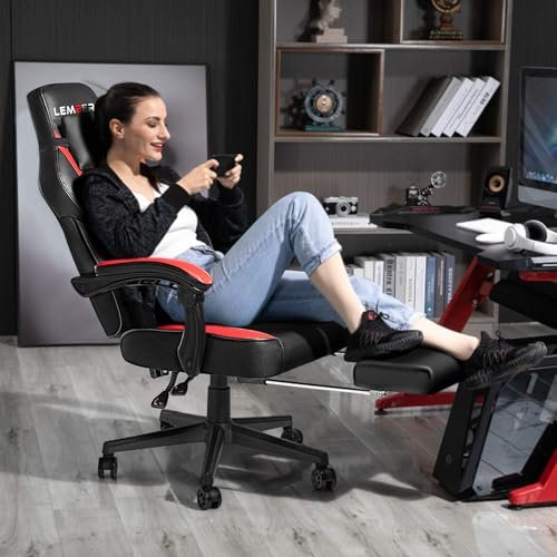 LEMBERI Charles Video Game Chair Review Big Tall Comfortable Gamer Seat with Footrest LEMBERI Charles Video Game Chair Review Big Tall Comfortable Gamer Seat with Footrest