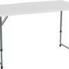Lifetime Fold-in-Half Adjustable Folding Table, 4 Foot Lifetime Fold-in-Half Adjustable Folding Table, 4 Foot