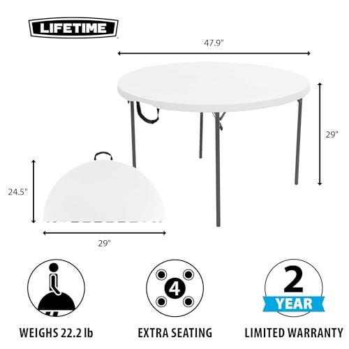 Lifetime Light Commercial Fold-In-Half Folding Table Review High-Density Durable Outdoor Furniture Lifetime Light Commercial Fold-In-Half Folding Table Review High-Density Durable Outdoor Furniture
