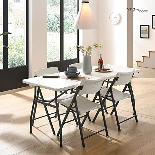 Living and More 6 Foot Fold-in-Half Table Review Durable Portable Folding Table Living and More 6 Foot Fold-in-Half Table Review Durable Portable Folding Table