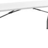 Living and More 6 Foot Fold-in-Half Table with Curve Legs, White Living and More 6 Foot Fold-in-Half Table with Curve Legs, White