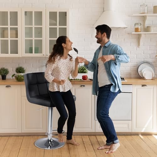 Modern Bar Stools Review DUMOS Set of 4 Adjustable PU Leather Counter Height Modern Bar Stools Review DUMOS Set of 4 Adjustable PU Leather Counter Height