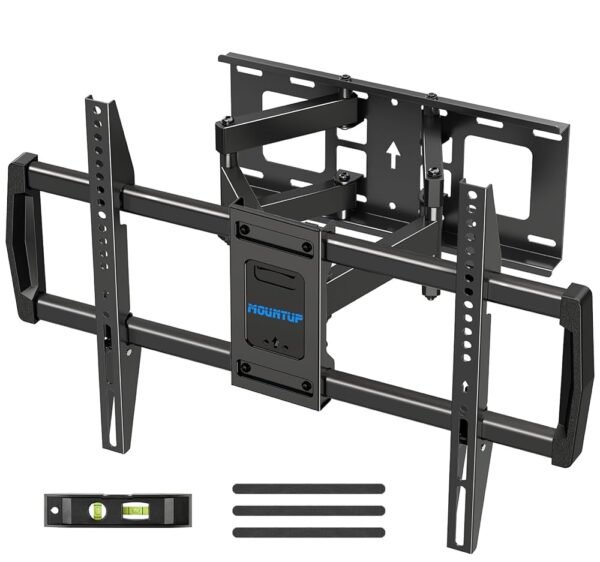 MOUNTUP Full Motion TV Wall Mount for Most 42-82 inch TVs, Wall Mount Bracket with Articulating Swivel and Tilt, TV Mount Max VESA 600x400mm, Holds up to 100lbs Fits 16" Stud MOUNTUP Full Motion TV Wall Mount for Most 42-82 inch TVs, Wall Mount Bracket with Articulating Swivel and Tilt, TV Mount Max VESA 600x400mm, Holds up to 100lbs Fits 16" Stud