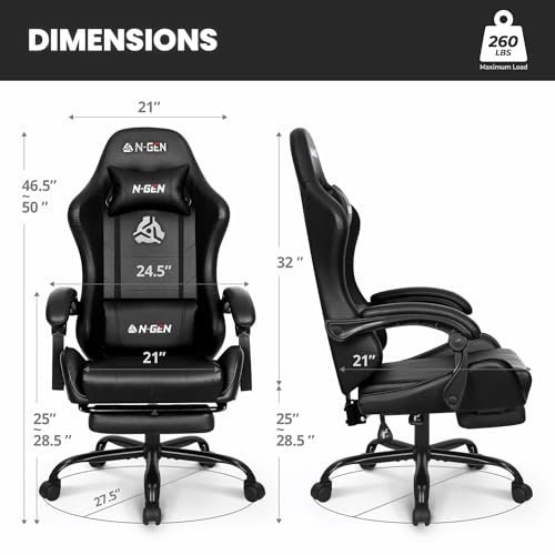 N-GEN GAMING Video Gaming Chair Review Comfortable Ergonomic High Back Recliner with Footrest N-GEN GAMING Video Gaming Chair Review Comfortable Ergonomic High Back Recliner with Footrest