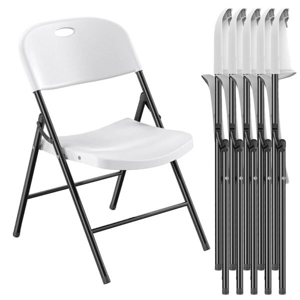 Nazhura 650 Weight Limit Heavy Duty Plastic Folding Chair with Reinfoced Steel Frame for Indoor and Outdoor, Wedding, Party, Restaurant, Meeting Room, Patio and Garden (White, 6... Nazhura 650 Weight Limit Heavy Duty Plastic Folding Chair with Reinfoced Steel Frame for Indoor and Outdoor, Wedding, Party, Restaurant, Meeting Room, Patio and Garden (White, 6...