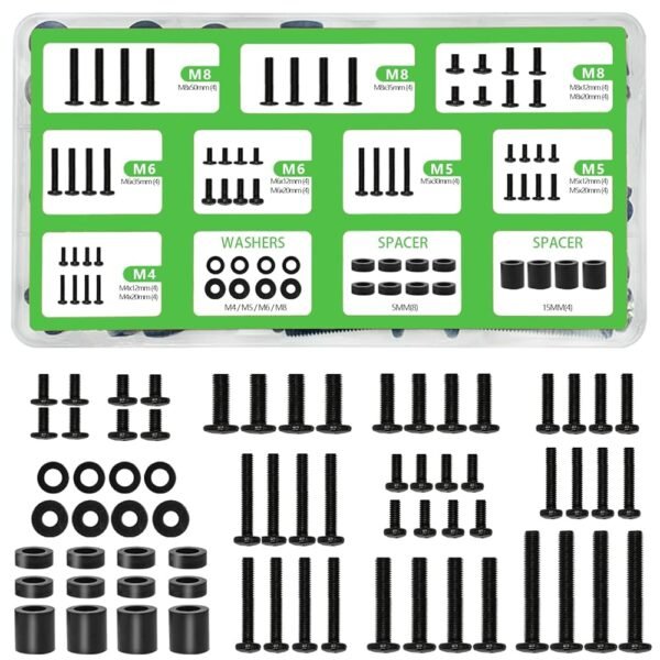 Nuyoah TV Mounting Screws with Organizer Box - Universal TV Mount Screws Hardware Kit Includes M4 M5 M6 M8 Replacement TV Screws, Washers and Spacers, Works with Any TV up to... Nuyoah TV Mounting Screws with Organizer Box - Universal TV Mount Screws Hardware Kit Includes M4 M5 M6 M8 Replacement TV Screws, Washers and Spacers, Works with Any TV up to...