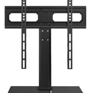 OLIXIS Universal TV Mount Stand for 26-55 inch TVs, Height Adjustable, Swivel Table Top TV Stand with Tempered Glass Base, Holds up to 99 LBs, Max VESA 400x400mm OLIXIS Universal TV Mount Stand for 26-55 inch TVs, Height Adjustable, Swivel Table Top TV Stand with Tempered Glass Base, Holds up to 99 LBs, Max VESA 400x400mm