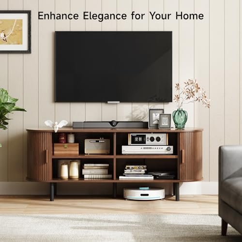 ONBRILL 55 Inch TV Stand Review Modern Walnut Media Console with Storage ONBRILL 55 Inch TV Stand Review Modern Walnut Media Console with Storage