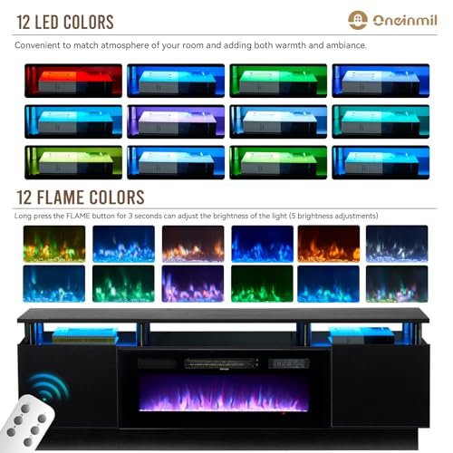 oneinmil Fireplace TV Stand Review Best 70 Inch Black TV Console with Electric Fireplace oneinmil Fireplace TV Stand Review Best 70 Inch Black TV Console with Electric Fireplace