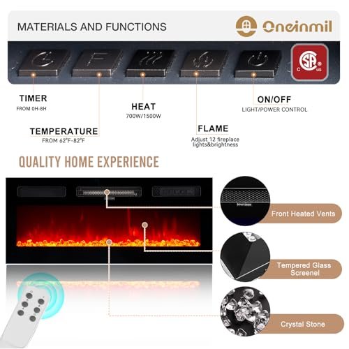 oneinmil Fireplace TV Stand Review Best 70 Inch Black TV Console with Electric Fireplace oneinmil Fireplace TV Stand Review Best 70 Inch Black TV Console with Electric Fireplace