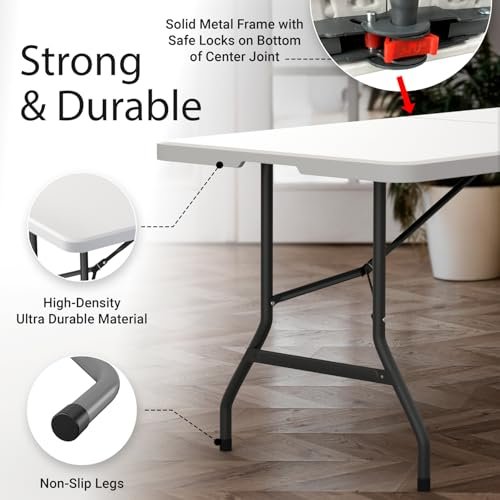 Our Modern Space 1070 Folding Table Review Portable Heavy Duty 6 Feet Design Our Modern Space 1070 Folding Table Review Portable Heavy Duty 6 Feet Design