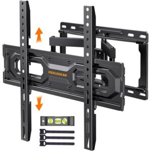 Perlegear Full Motion TV Wall Mount for 26-65 inch TVs, TV Bracket Supports Swivel Articulating Level Extension Tilt Arms, Max VESA 400x400mm up to 99lbs, 16" Wood Studs, PGMFK4 Perlegear Full Motion TV Wall Mount for 26-65 inch TVs, TV Bracket Supports Swivel Articulating Level Extension Tilt Arms, Max VESA 400x400mm up to 99lbs, 16" Wood Studs, PGMFK4