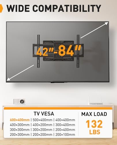 Perlegear Full Motion TV Wall Mount Review Best 42 to 84 Inch Bracket Flexibility Perlegear Full Motion TV Wall Mount Review Best 42 to 84 Inch Bracket Flexibility