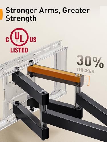 Perlegear Full Motion TV Wall Mount Review Best for 42-85 Inch TVs Stability