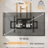 Perlegear Full Motion TV Wall Mount Review Best for 42-85 Inch TVs Stability