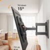 Perlegear Full Motion TV Wall Mount Review Best for 42-85 Inch TVs Stability