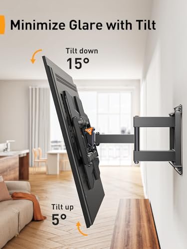 Perlegear Full Motion TV Wall Mount Review Best for 42-85 Inch TVs Stability