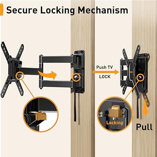 Perlegear RV TV Mount Review Full Motion Lockable Mount for 13 to 42 Inch TVs