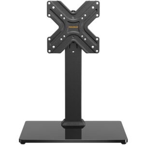 PERLEGEAR Swivel TV Stand Base, Universal Monitor Stand for 13-43 Inch Flat/LCD/LED TVs, Height Adjustable Table Top TV Stand with Tempered Glass Base VESA 200x200mm Holds up to... PERLEGEAR Swivel TV Stand Base, Universal Monitor Stand for 13-43 Inch Flat/LCD/LED TVs, Height Adjustable Table Top TV Stand with Tempered Glass Base VESA 200x200mm Holds up to...